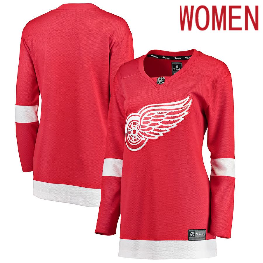 Women Detroit Red Wings Fanatics Branded Red Breakaway Home NHL Jersey->women nhl jersey->Women Jersey